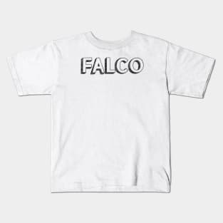 Falco <\\> Typography Design Kids T-Shirt